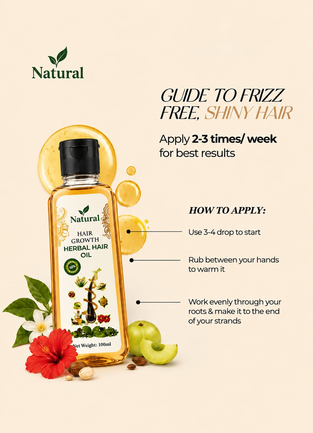 Natural Hair Growth Herbal Hair Oil