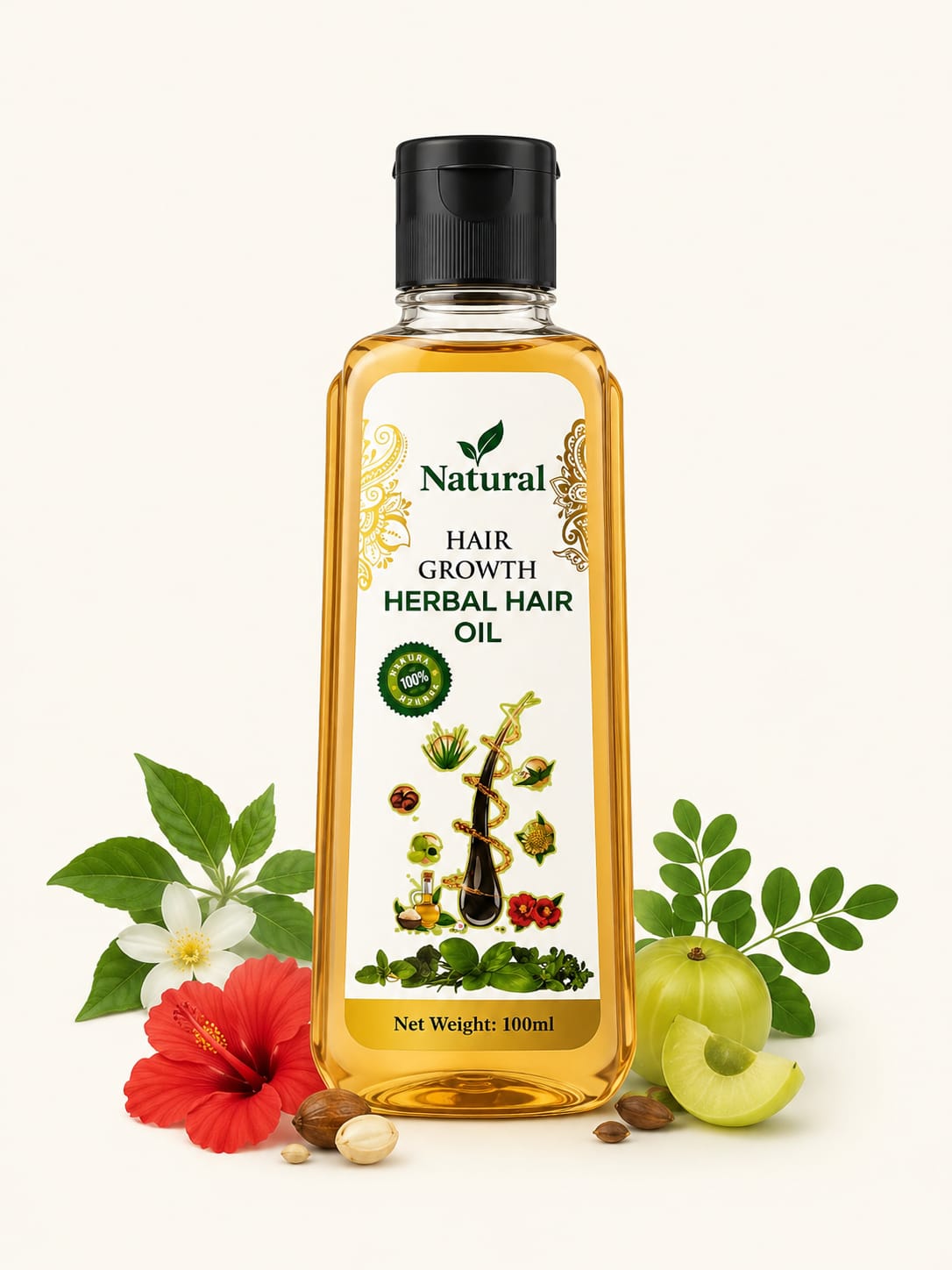 Natural Hair Growth Herbal Hair Oil